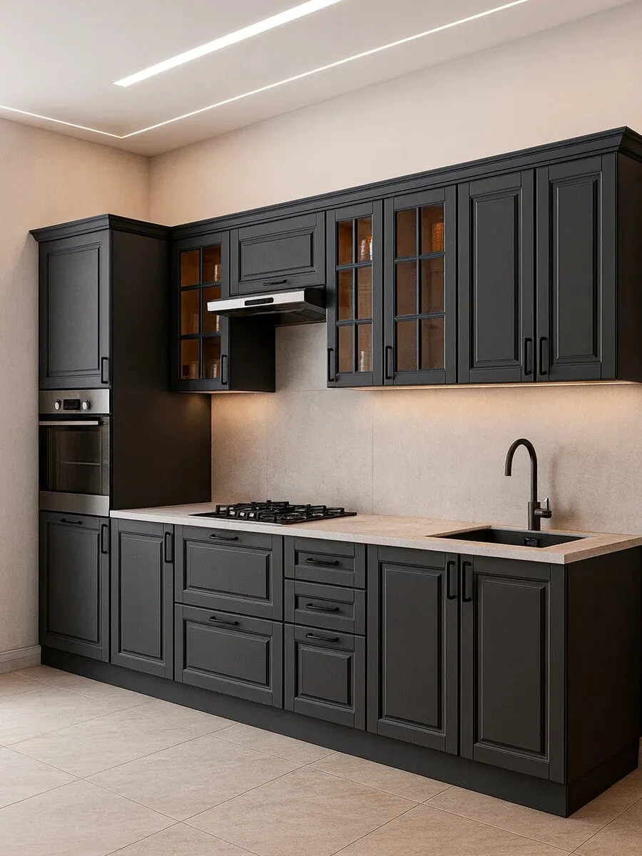 Кухонный гарнитур Николь-1 3м, материал корпуса ЛДСП, материал фасада МДФ